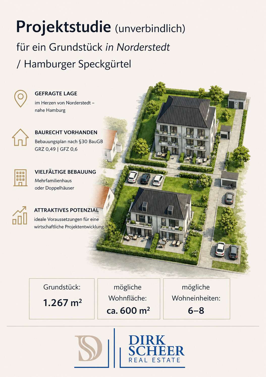 Thumbnail-Grundstück zu verkaufen in Norderstedt 745.000,00 € 1267 m²
