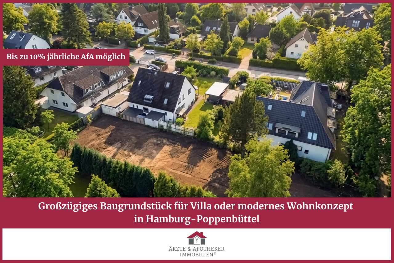 Thumbnail-Grundstück zu verkaufen in Hamburg Poppenbüttel 775.000,00 € 911 m²