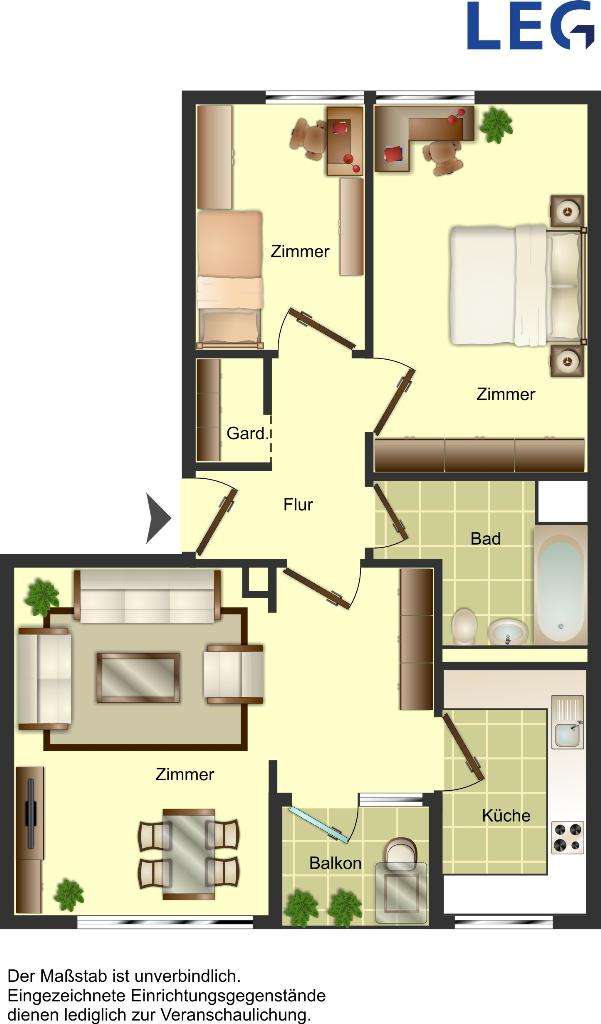 Thumbnail-Wohnung zum Mieten in Düsseldorf 749,00 € 68.12 m²