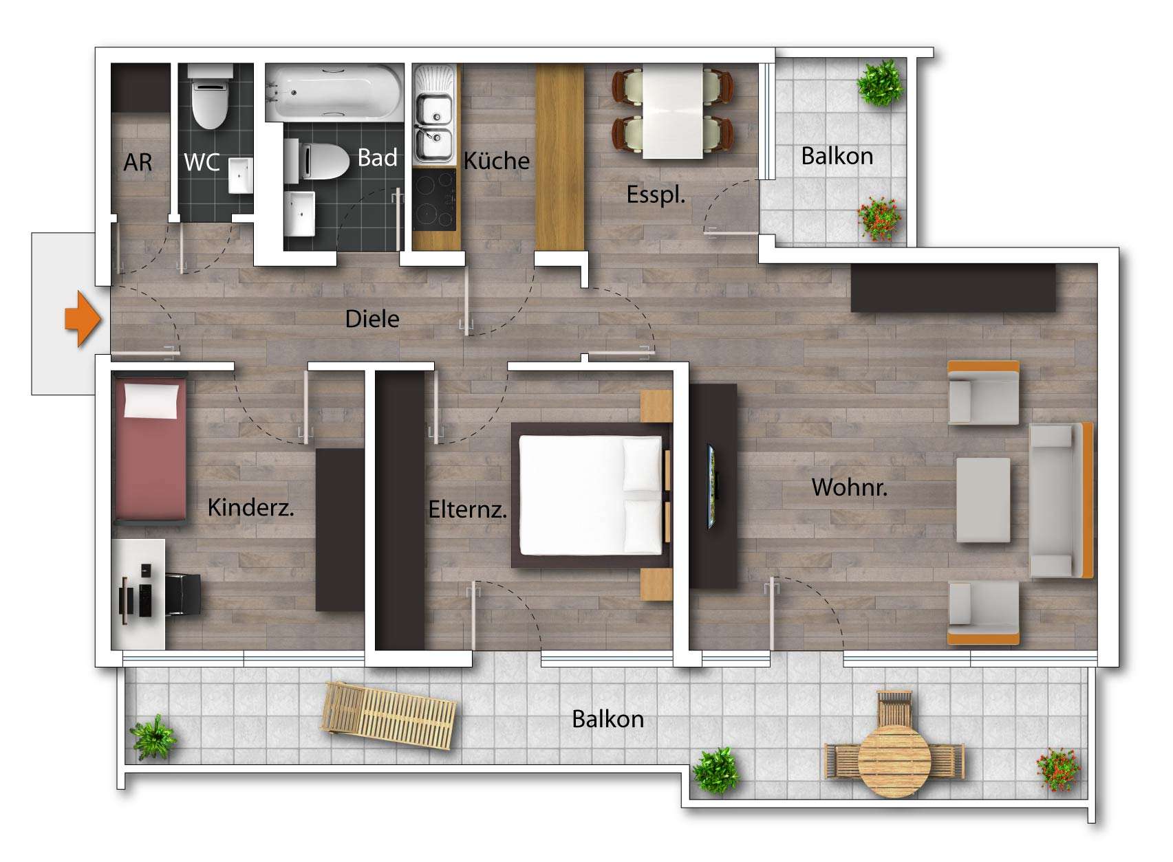 Thumbnail-Wohnung zum Kaufen in Köln 214.500,00 € 79 m²