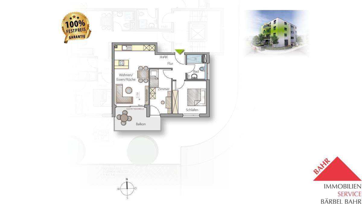 Thumbnail-Wohnung zum Kaufen in Holzgerlingen 415.000,00 € 64 m²