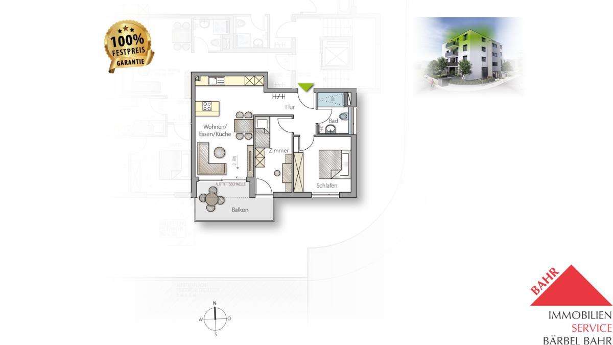 Thumbnail-Wohnung zum Kaufen in Holzgerlingen 425.000,00 € 64 m²