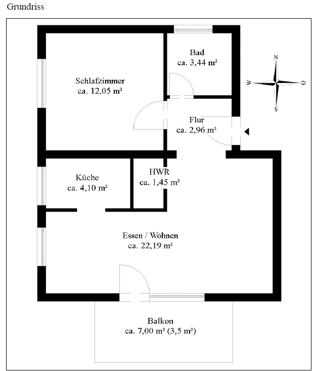 Thumbnail-Wohnung zum Mieten in Weimar 420,00 € 49.69 m²