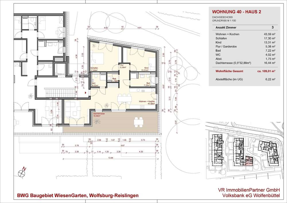 Thumbnail-Wohnung zum Kaufen in Wolfsburg 408.500,00 € 109.01 m²