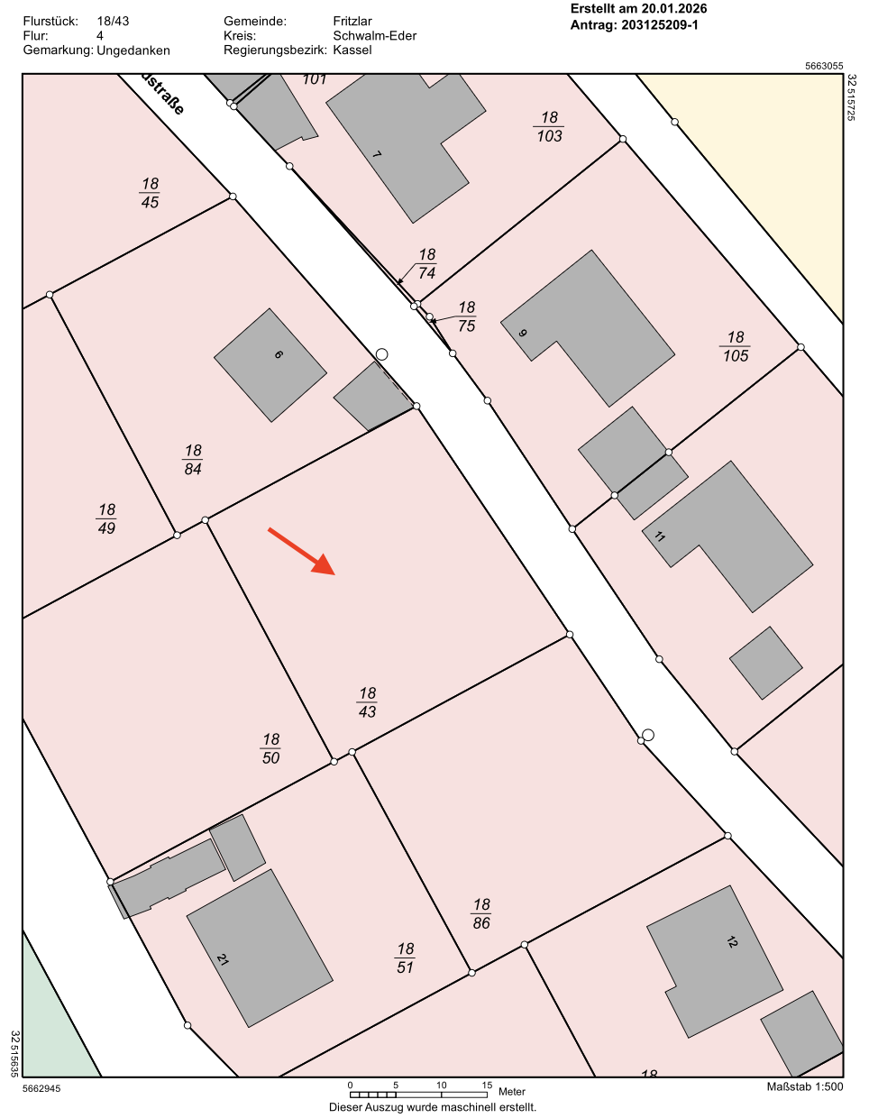 Thumbnail-Grundstück zu verkaufen in Fritzlar 49.000,00 € 840 m²