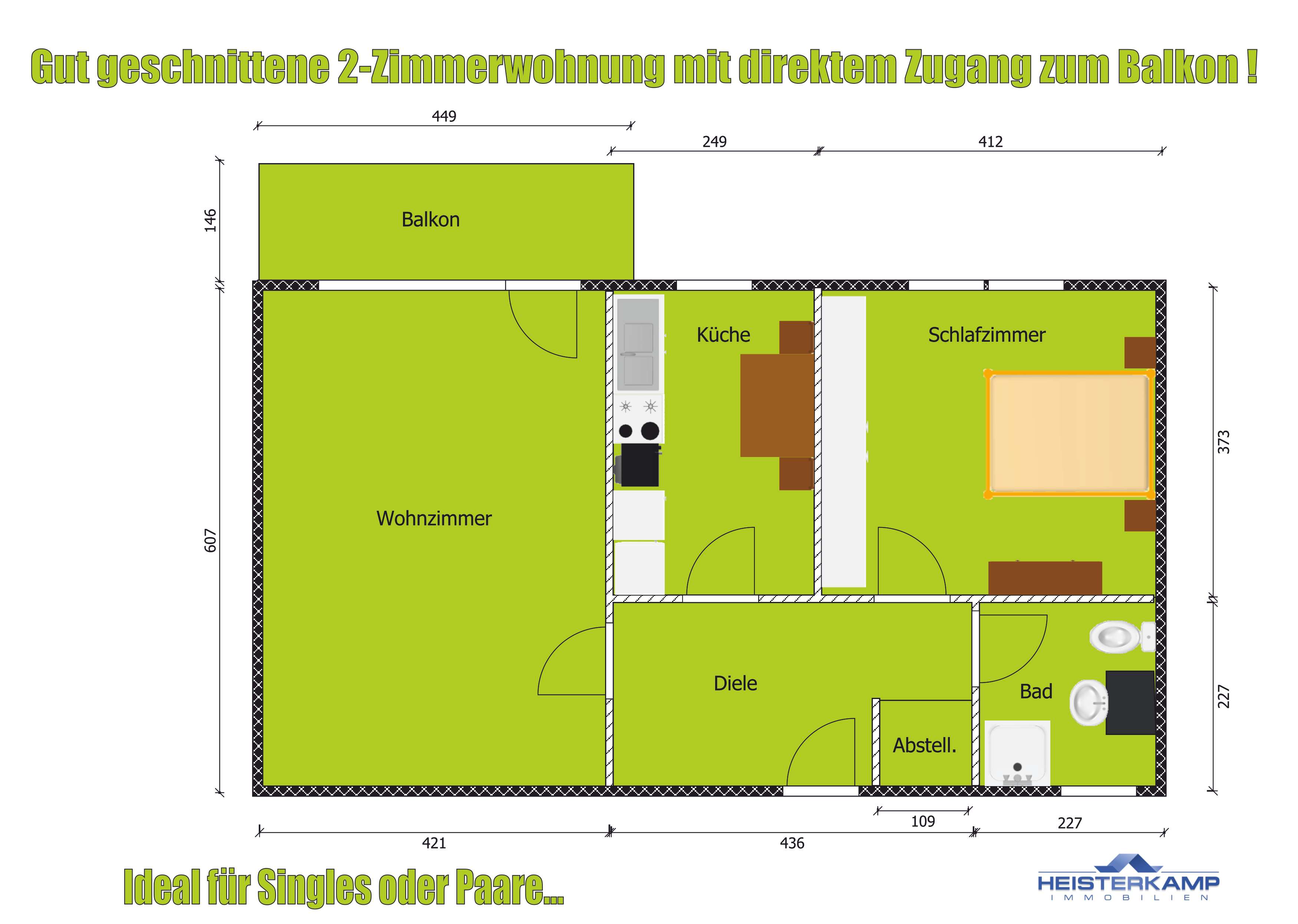 Thumbnail-Wohnung zum Mieten in Bochum 627,00 € 66 m²