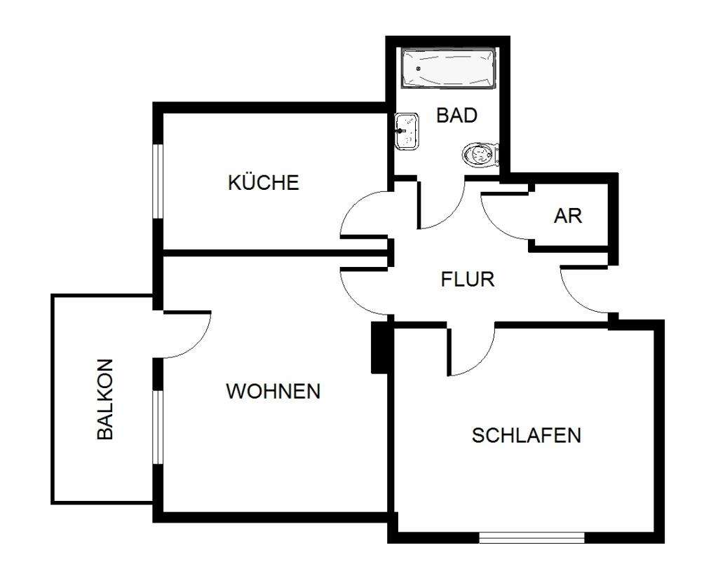 Thumbnail-Wohnung zum Mieten in Gelsenkirchen 389,00 € 58.07 m²