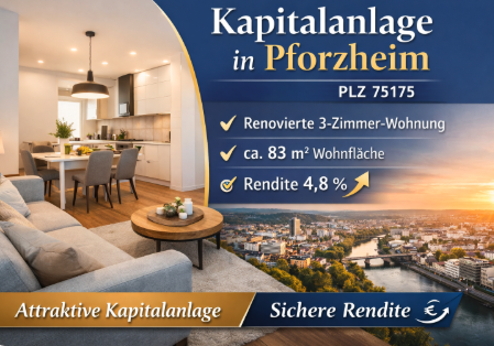 Thumbnail-Wohnung zum Kaufen in Pforzheim 285.000,00 € 85 m²