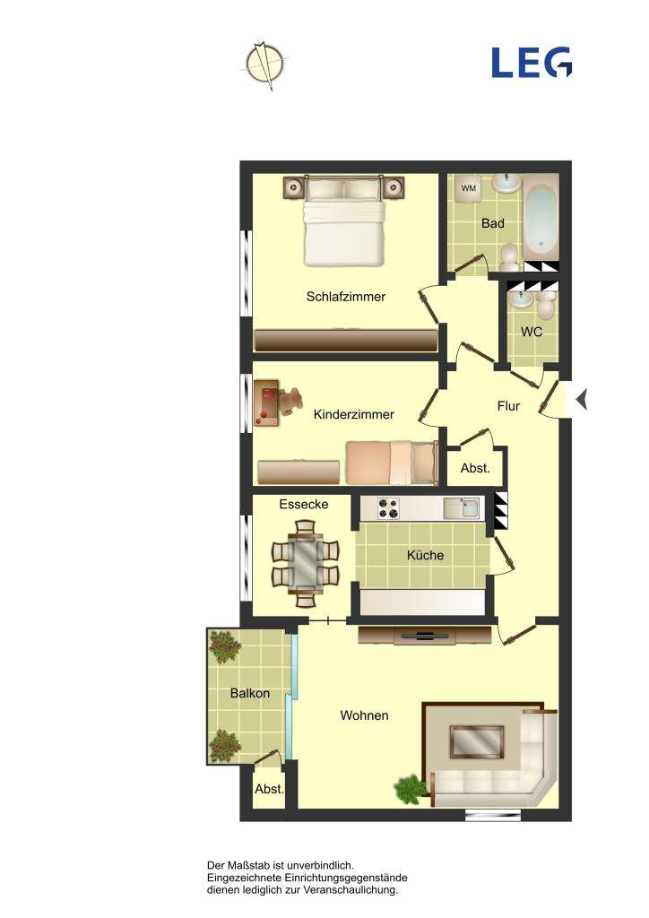 Thumbnail-Wohnung zum Mieten in Bergkamen 415,05 € 80.15 m²
