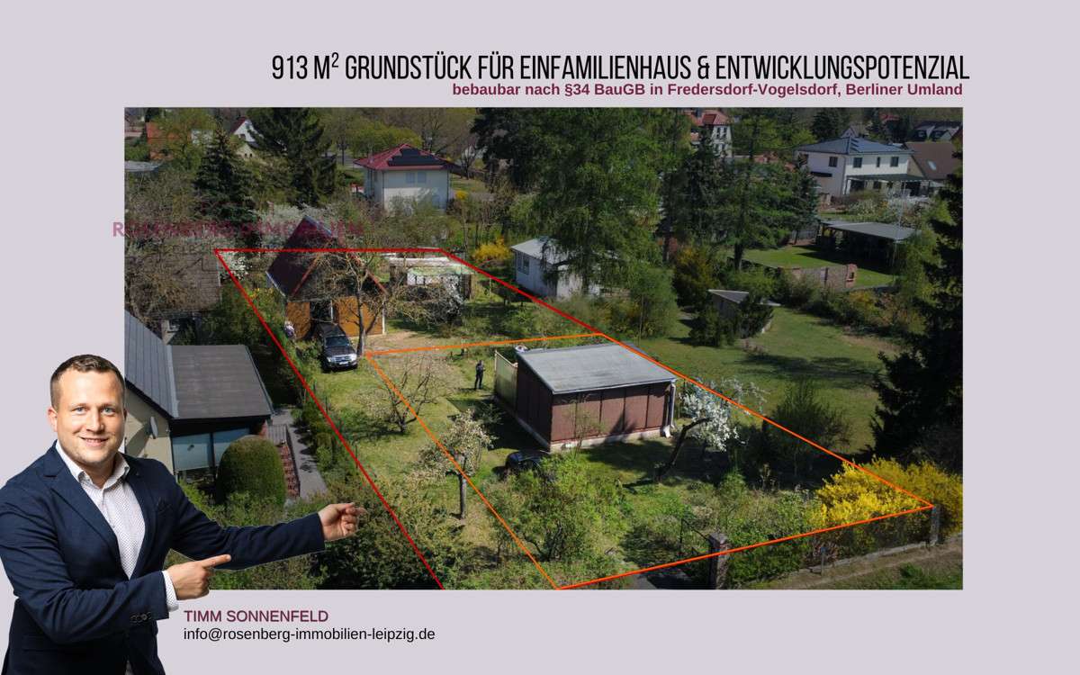 Thumbnail-Grundstück zu verkaufen in Fredersdorf-Vogelsdorf 199.900,00 € 913 m²