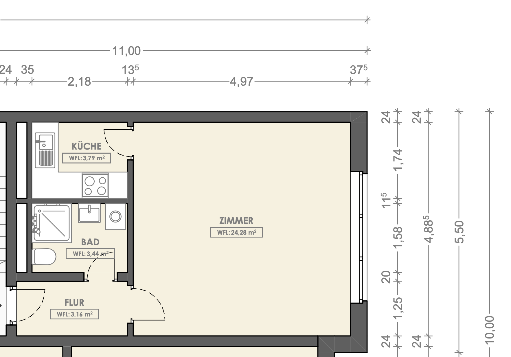 Thumbnail-Wohnung zum Kaufen in Hannover 99.500,00 € 34 m²