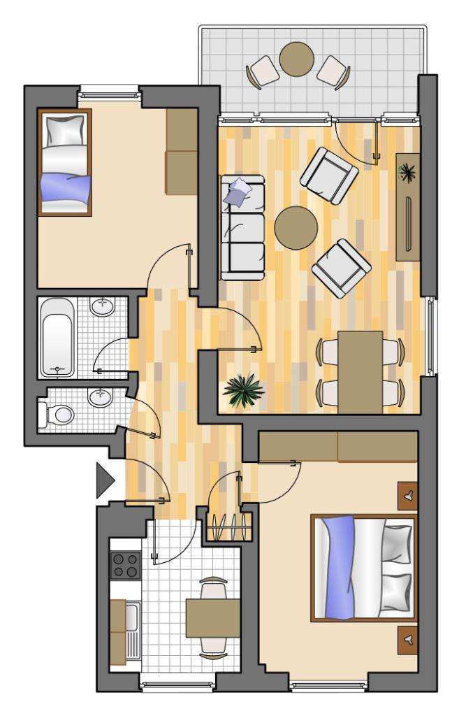 Thumbnail-Wohnung zum Mieten in Marl 499,00 € 62.02 m²