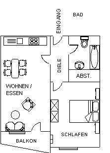 Thumbnail-Wohnung zum Mieten in Waldsassen 221,60 € 43.32 m²
