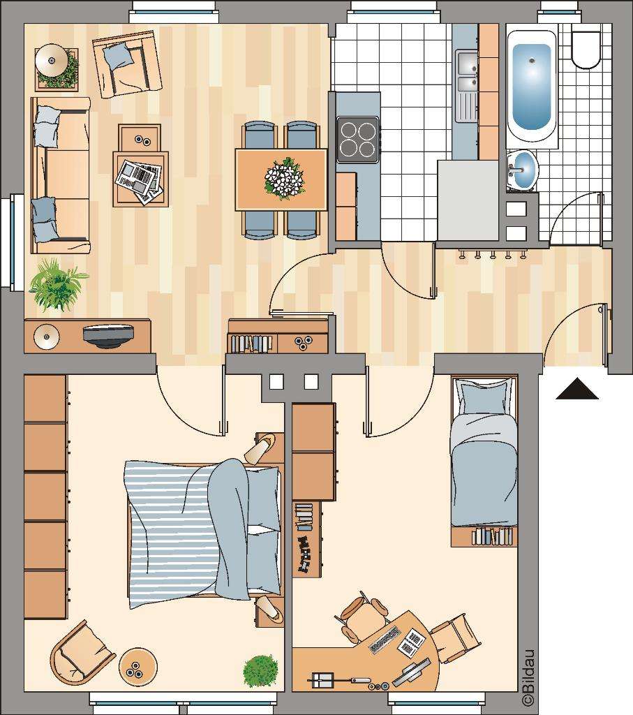 Thumbnail-Wohnung zum Mieten in Essen 509,00 € 55.47 m²
