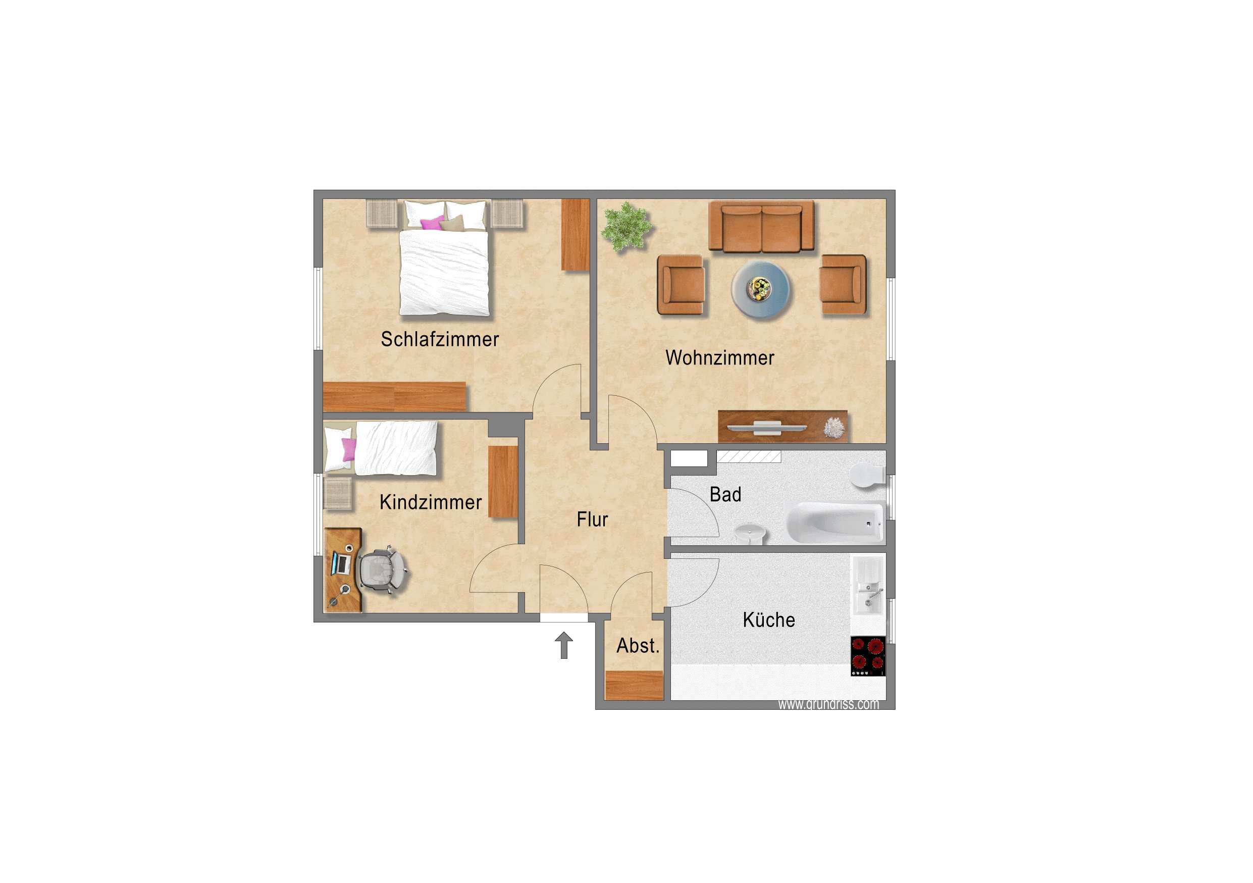 Thumbnail-Wohnung zum Mieten in Essen 534,00 € 69.7 m²