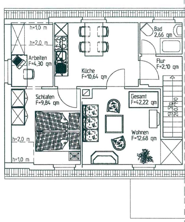 Thumbnail-Wohnung zum Mieten in Mügeln 260,00 € 42 m²