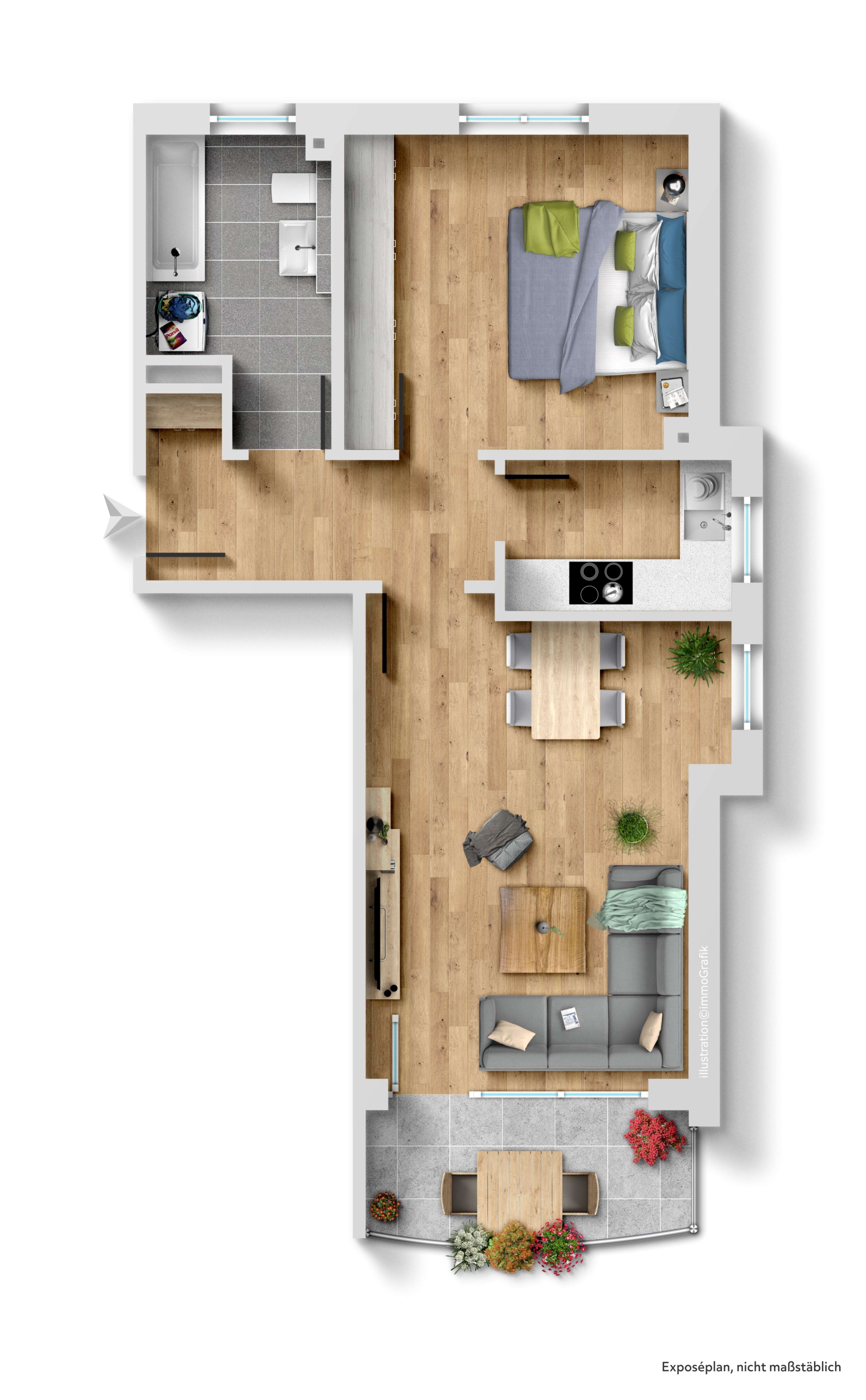 Thumbnail-Wohnung zum Kaufen in Leipzig - Lindenthal 160.000,00 € 55.7 m²