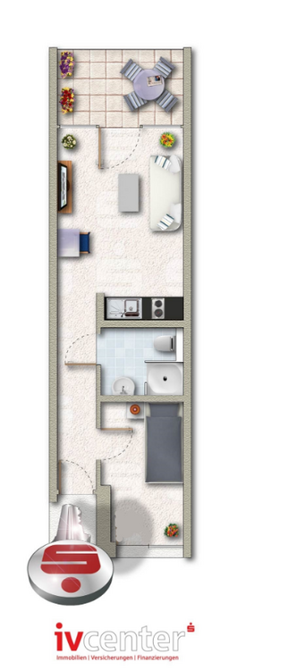 Thumbnail-Wohnung zum Kaufen in Saarbrücken 130.000,00 € 35.44 m²