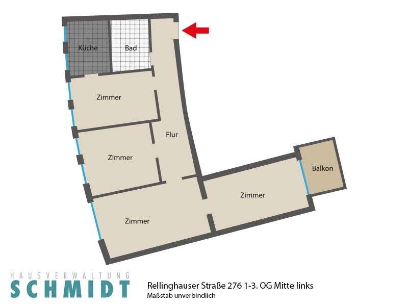 Thumbnail-Wohnung zum Mieten in Essen 615,00 € 88 m²