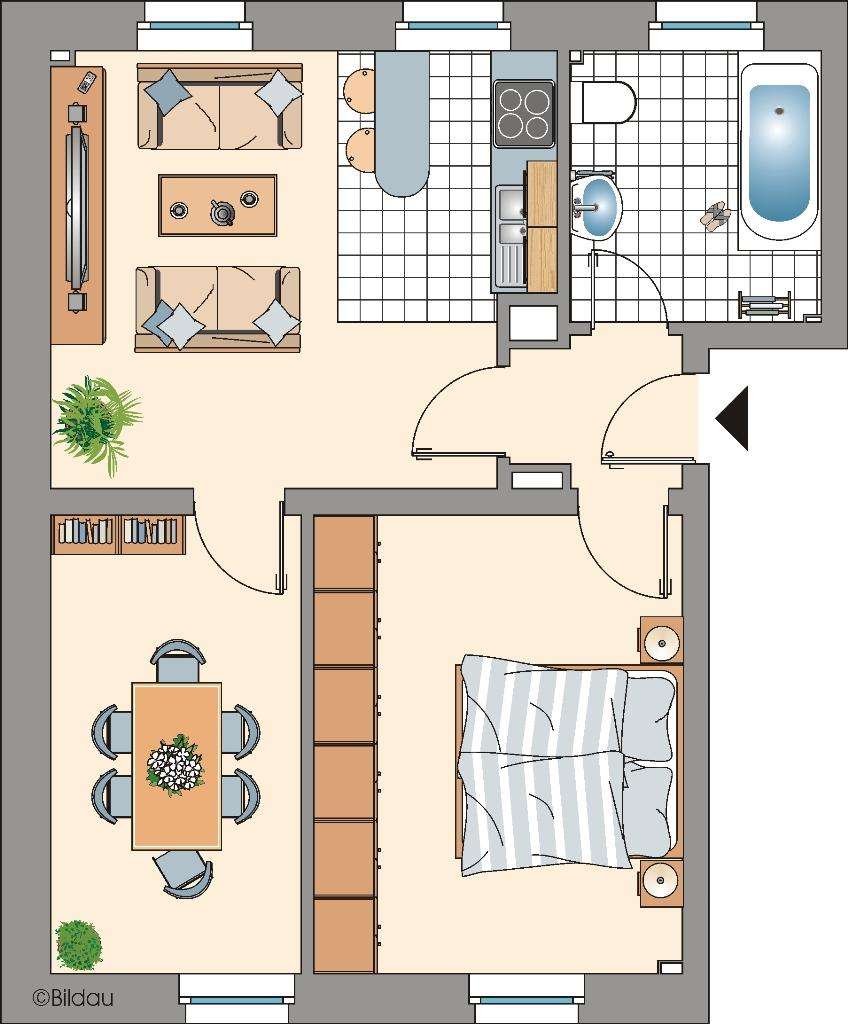 Thumbnail-Wohnung zum Mieten in Gelsenkirchen 379,00 € 46.97 m²