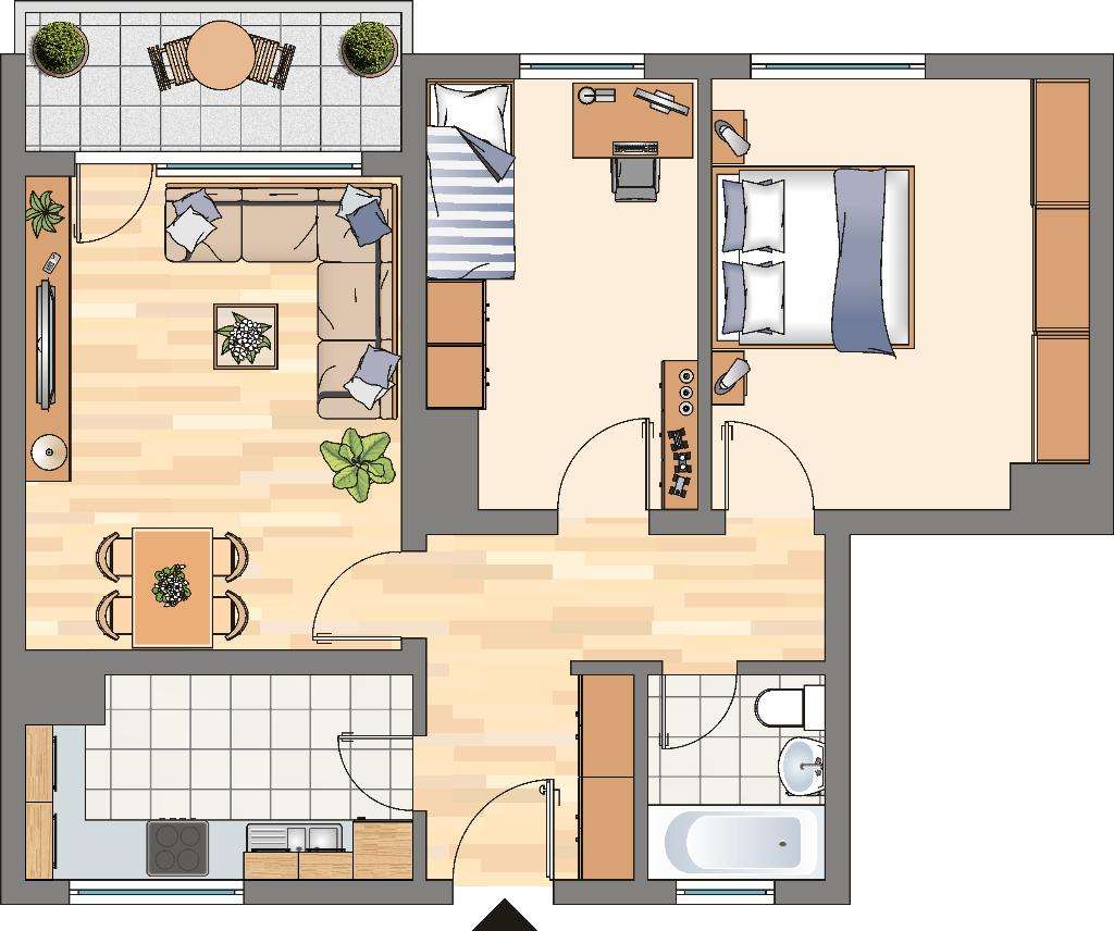 Thumbnail-Wohnung zum Mieten in Dortmund 533,00 € 67.62 m²