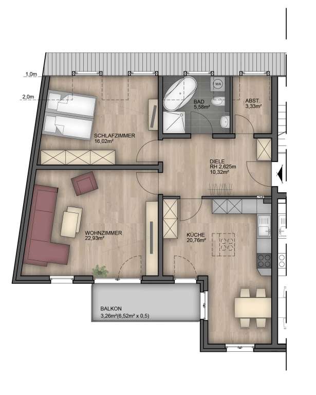 Thumbnail-Wohnung zum Mieten in Anklam 657,60 € 82.2 m²