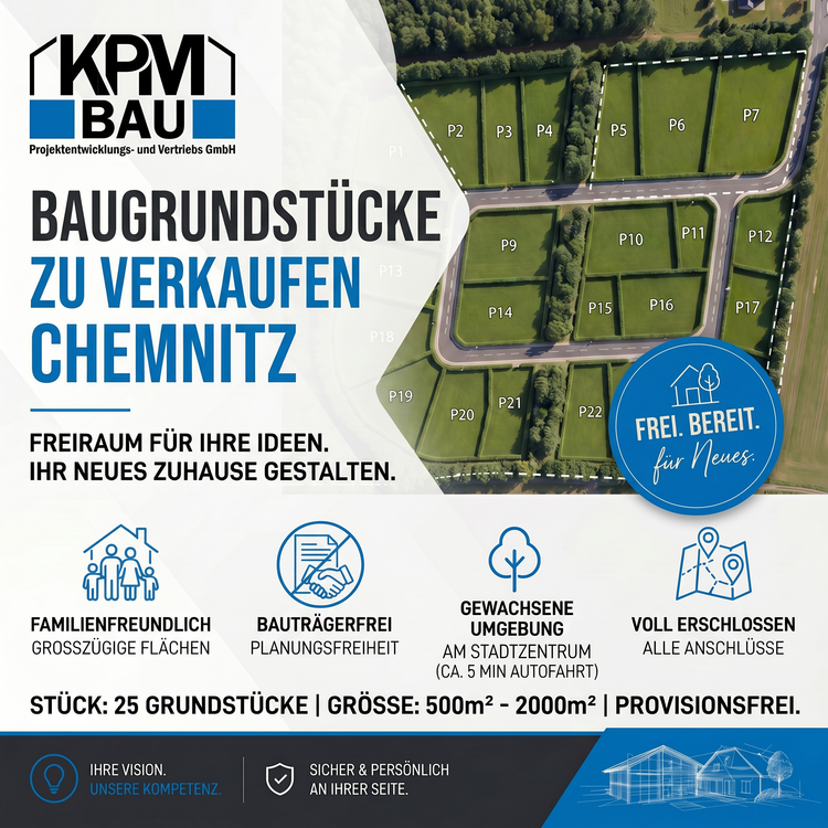 Thumbnail-Grundstück zu verkaufen in Chemnitz 66.000,00 € 518 m²