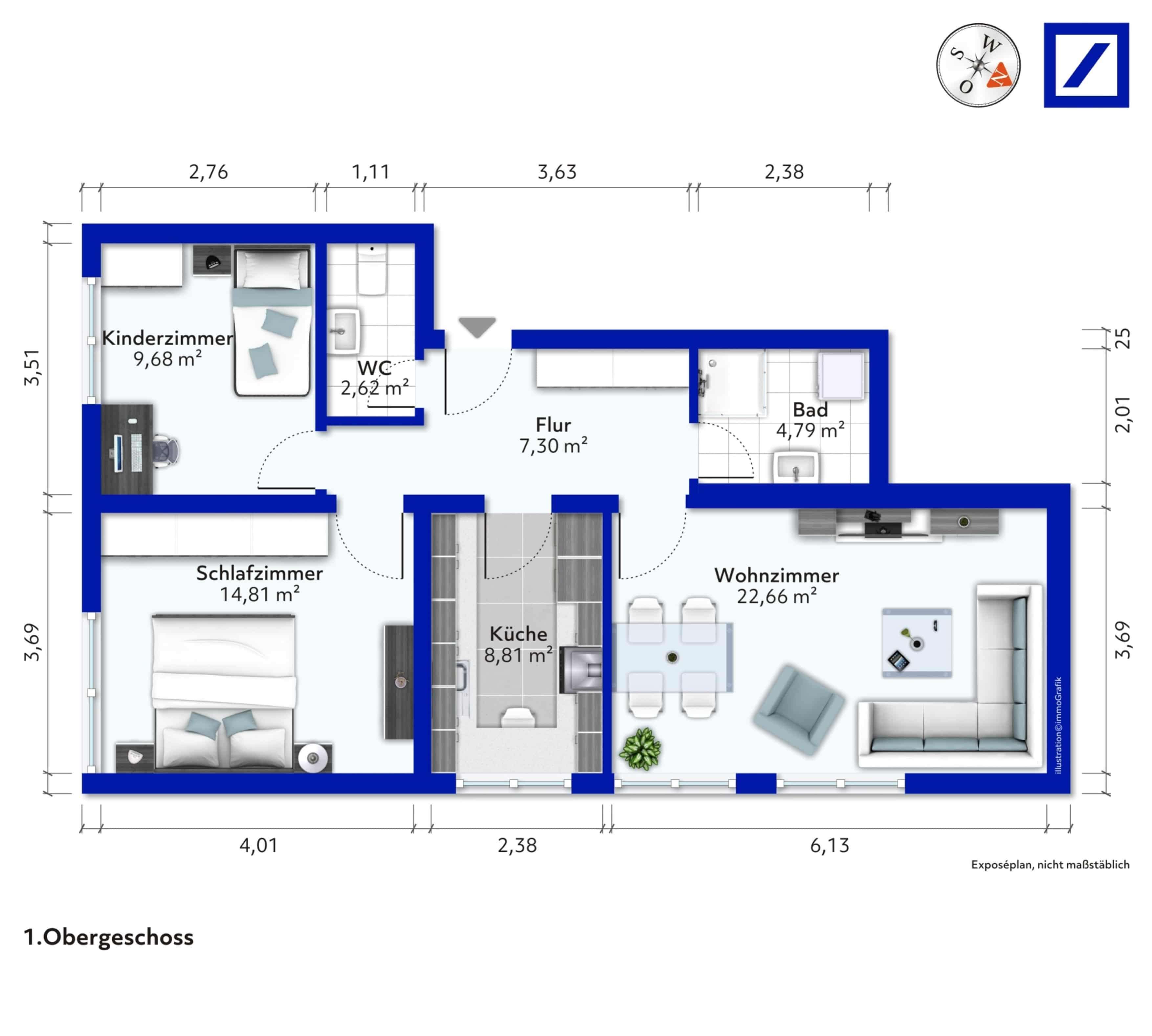 Thumbnail-Wohnung zum Kaufen in Freiberg 229.000,00 € 69.64 m²
