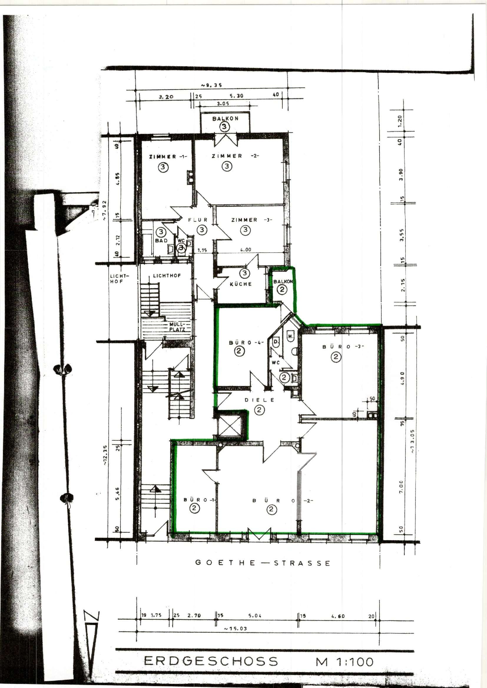 Thumbnail-Büro in Mannheim 1.500,00 € 133 m²