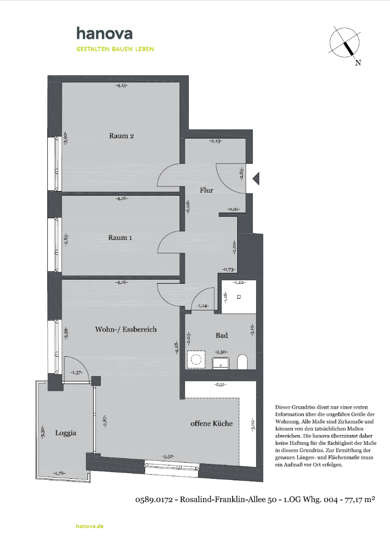 Thumbnail-Wohnung zum Mieten in Hannover 887,46 € 77.17 m²