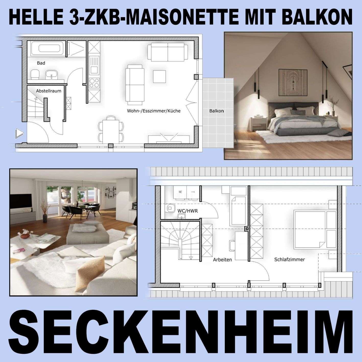 Thumbnail-Wohnung zum Mieten in Mannheim 1.065,00 € 69 m²