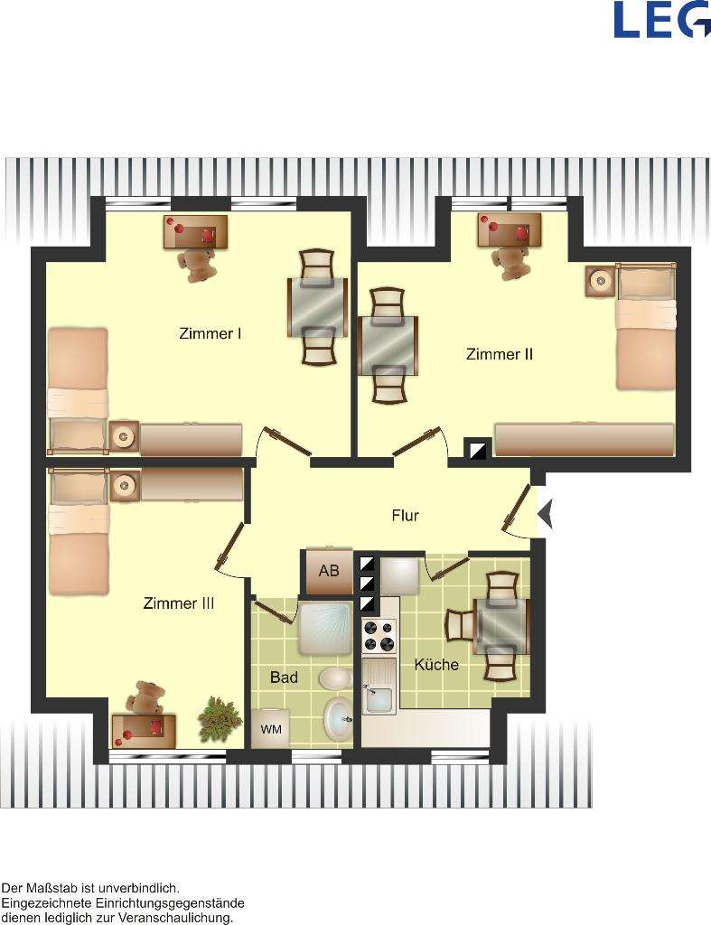 Thumbnail-Wohnung zum Mieten in Düsseldorf 927,00 € 69.49 m²