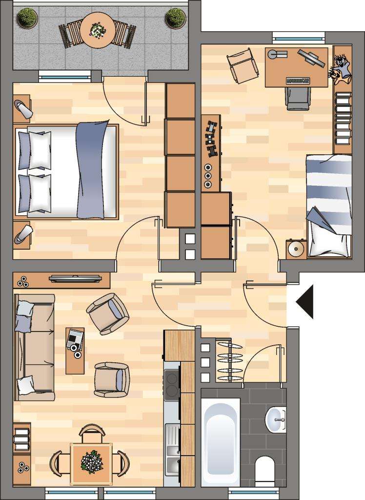 Thumbnail-Wohnung zum Mieten in Weißenthurm 439,00 € 44.48 m²