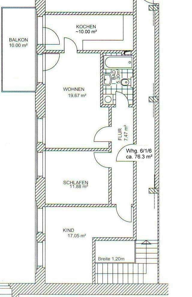 Thumbnail-Wohnung zum Mieten in Leipzig 687,00 € 76.3 m²