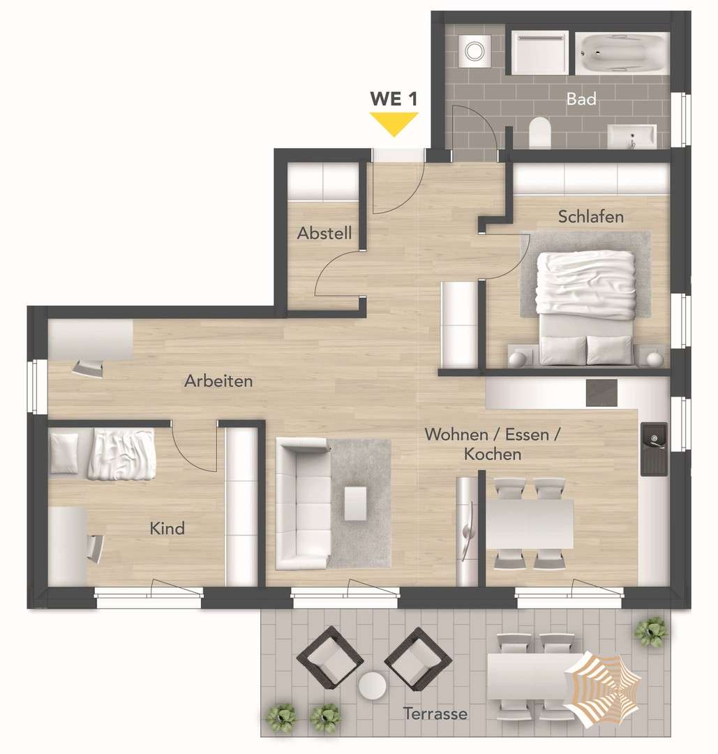 Thumbnail-Wohnung zum Mieten in Erlangen 1.720,00 € 90 m²