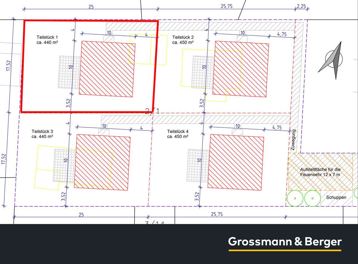 Thumbnail-Grundstück zu verkaufen in Buchholz 225.000,00 € 585 m²