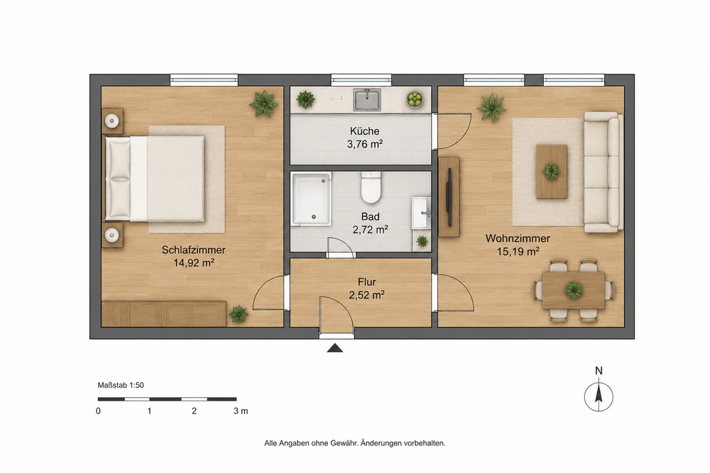 Thumbnail-Wohnung zum Mieten in Heiligenhafen 465,00 € 39.68 m²
