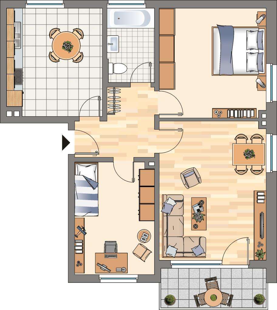 Thumbnail-Wohnung zum Mieten in Castrop-Rauxel 589,00 € 67 m²