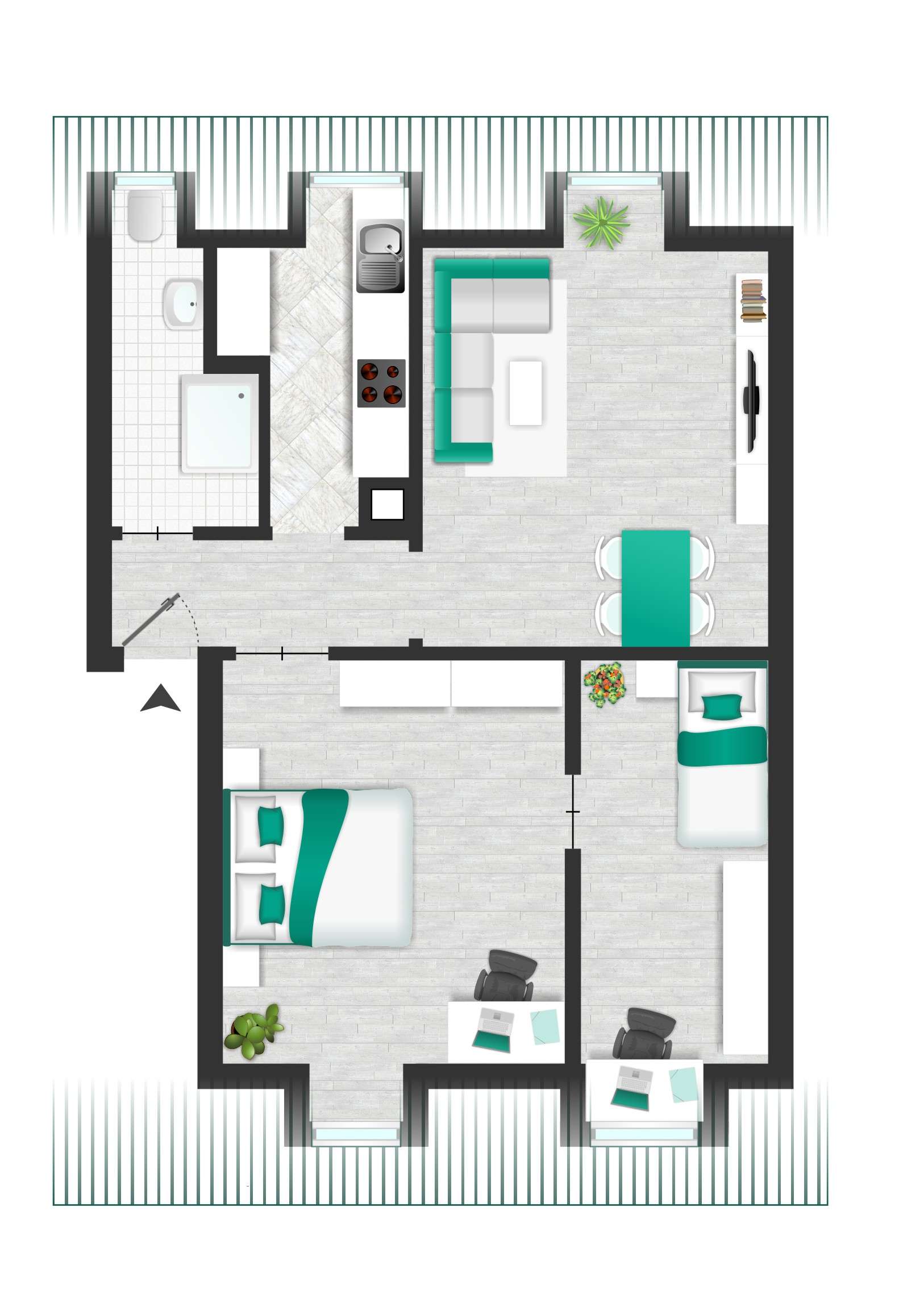 Thumbnail-Wohnung zum Kaufen in Stuttgart 190.000,00 € 50 m²