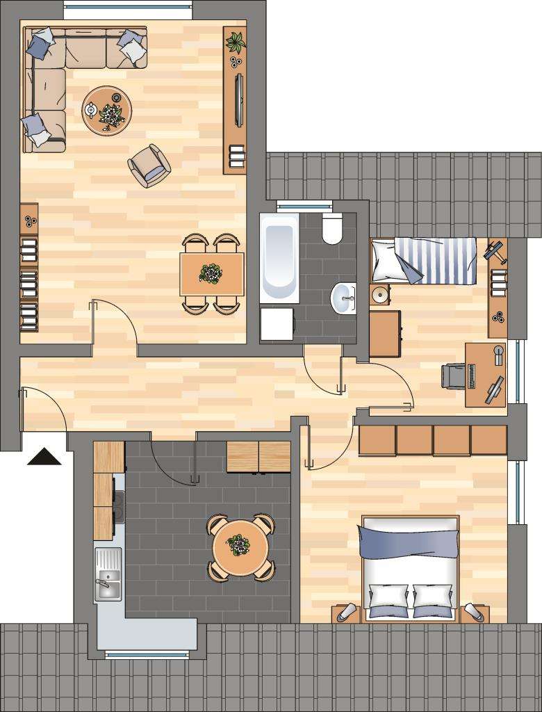 Thumbnail-Wohnung zum Mieten in Bergkamen 262,69 € 58.29 m²