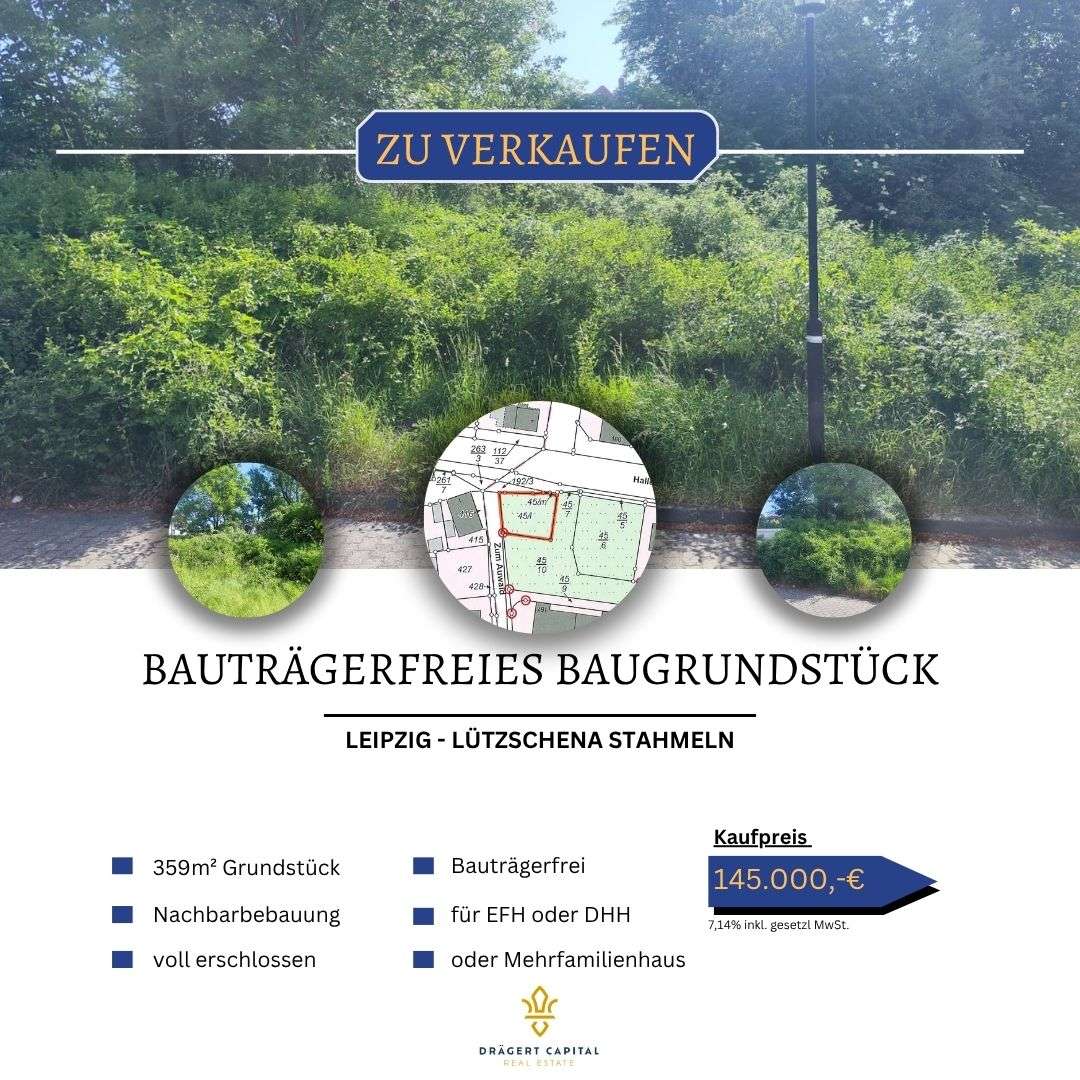 Thumbnail-Grundstück zu verkaufen in Leipzig 145.000,00 € 359 m²