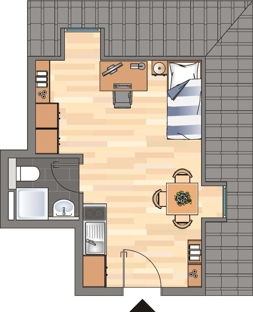 Thumbnail-Wohnung zum Mieten in Landau in der Pfalz 285,00 € 21.34 m²