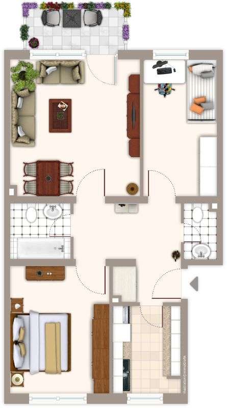 Thumbnail-Wohnung zum Mieten in Mönchengladbach 629,00 € 68.9 m²