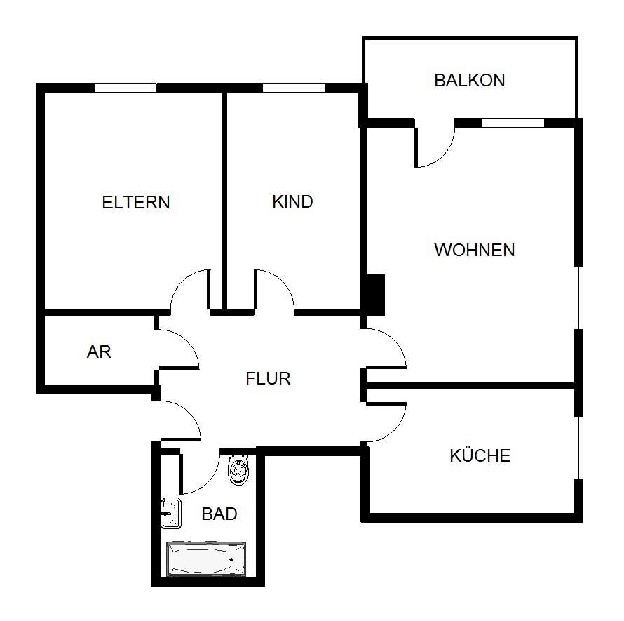 Thumbnail-Wohnung zum Mieten in Gelsenkirchen 489,00 € 70.56 m²