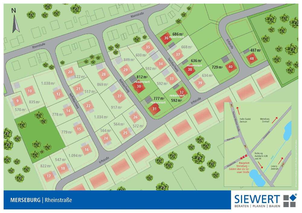 Thumbnail-Grundstück zu verkaufen in Merseburg 94.041,00 € 729 m²