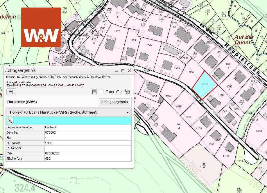 Thumbnail-Grundstück zu verkaufen in Harbach 24.000,00 € 560 m²