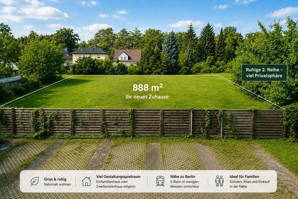Thumbnail-Grundstück zu verkaufen in Strausberg 198.000,00 € 888 m²