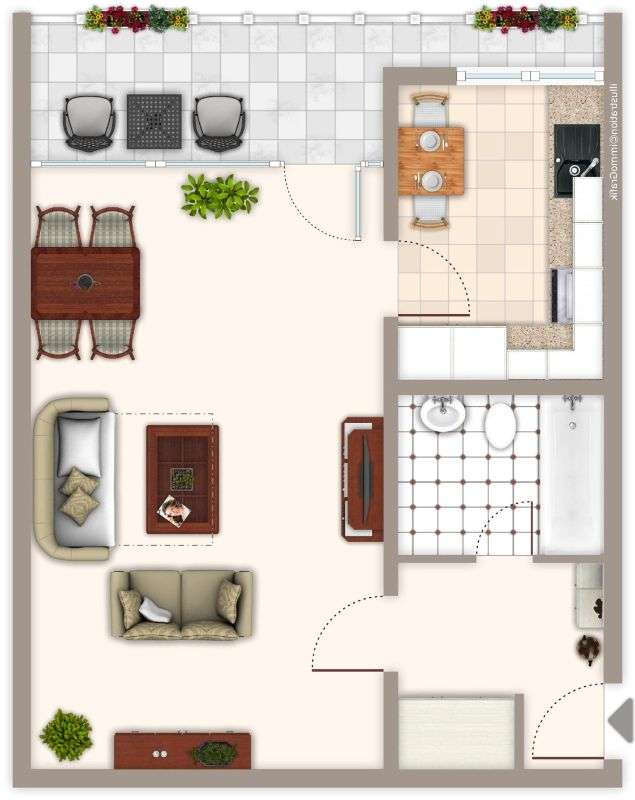 Thumbnail-Wohnung zum Mieten in Mönchengladbach 439,00 € 44.27 m²
