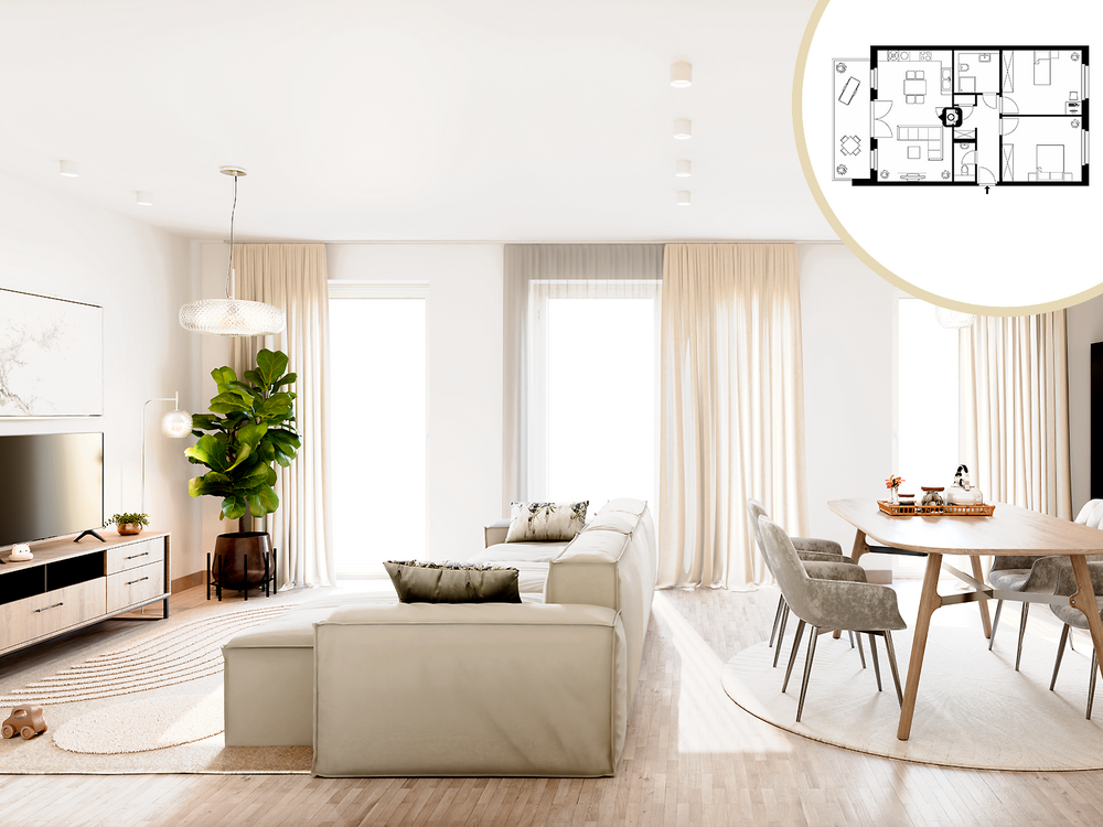 Thumbnail-Wohnung zum Kaufen in Egelsbach 429.000,00 € 81.92 m²