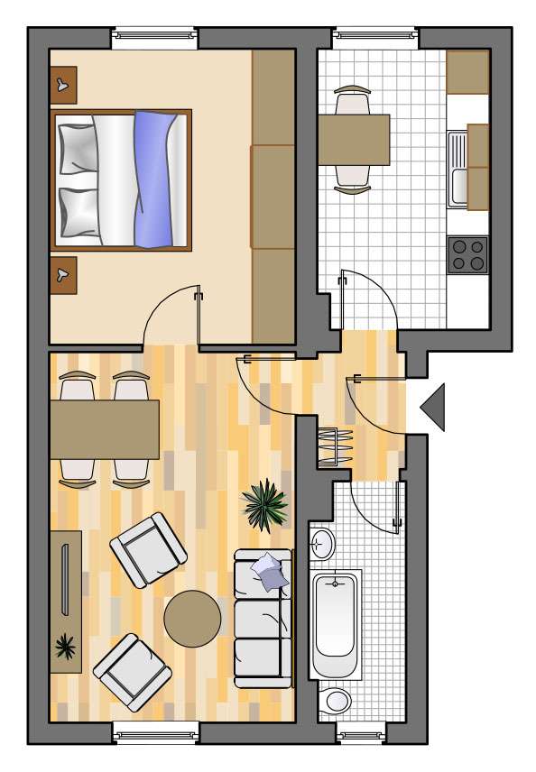 Thumbnail-Wohnung zum Mieten in Herten 379,00 € 48.75 m²